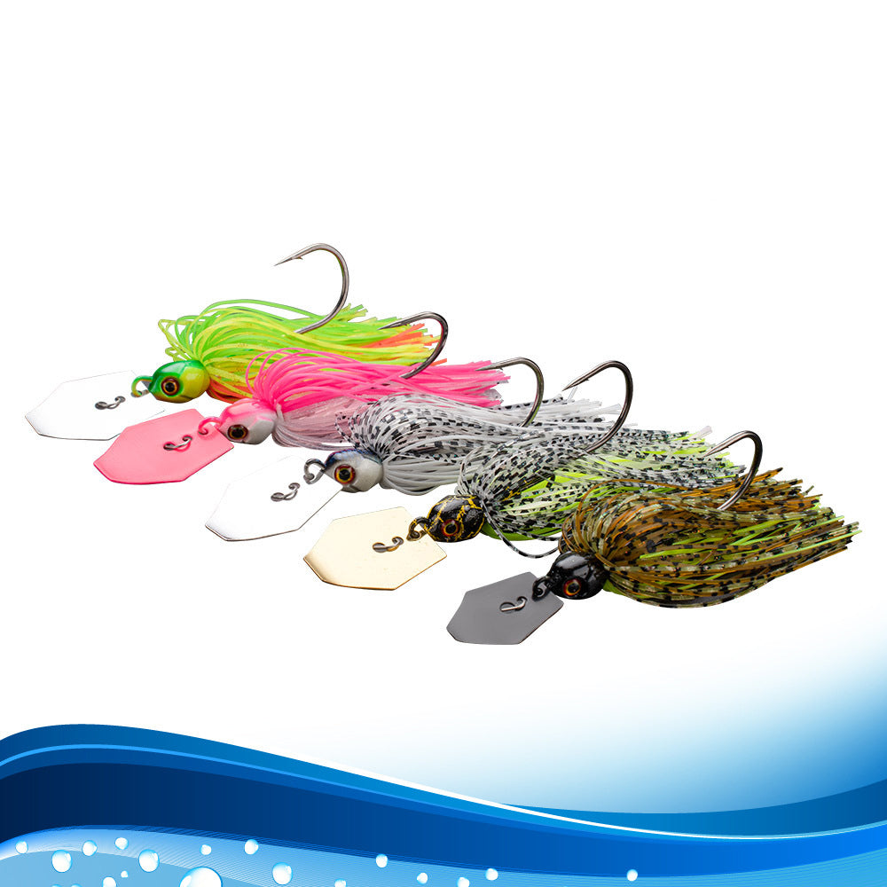 YEZIXIN Beard Jig Weedless Spinnerbait with Silicone Skirt for Bass Perch Fishing 7g 9g 11g