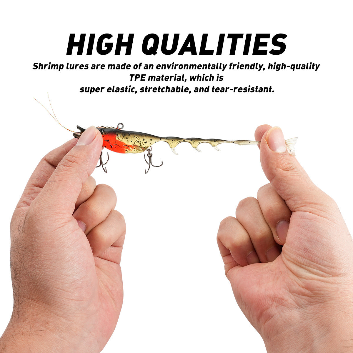 YEZIXIN Multi Segment Lead Head Soft Shrimp Lure 11g Lifelike Articulated Swimbaits for Saltwater Bass Fishing