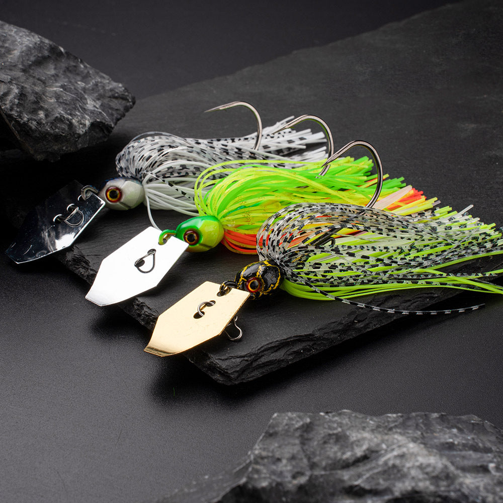 YEZIXIN Beard Jig Weedless Spinnerbait with Silicone Skirt for Bass Perch Fishing 7g 9g 11g