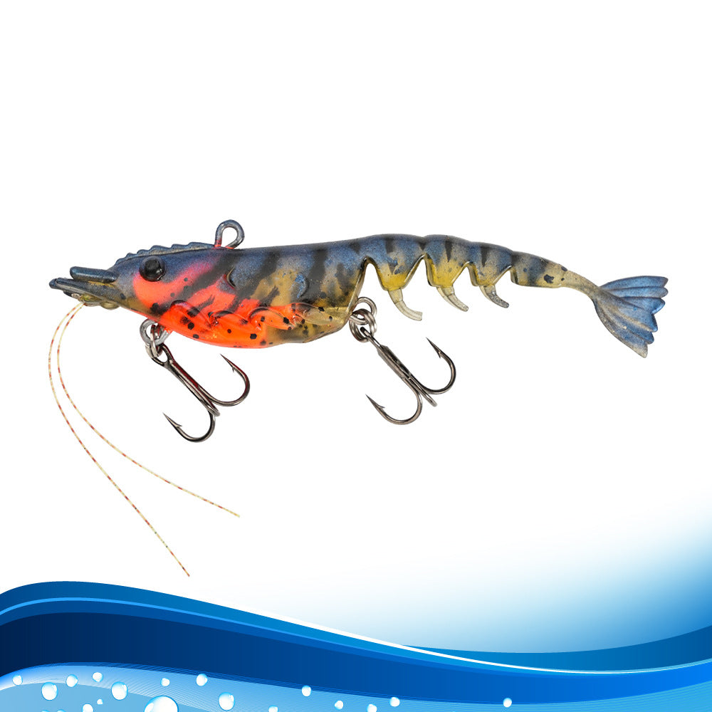 YEZIXIN Multi Joint Lead Head Soft Shrimp Lure 11g Lifelike Articulated Swimbaits for Bass Perch Saltwater Fishing